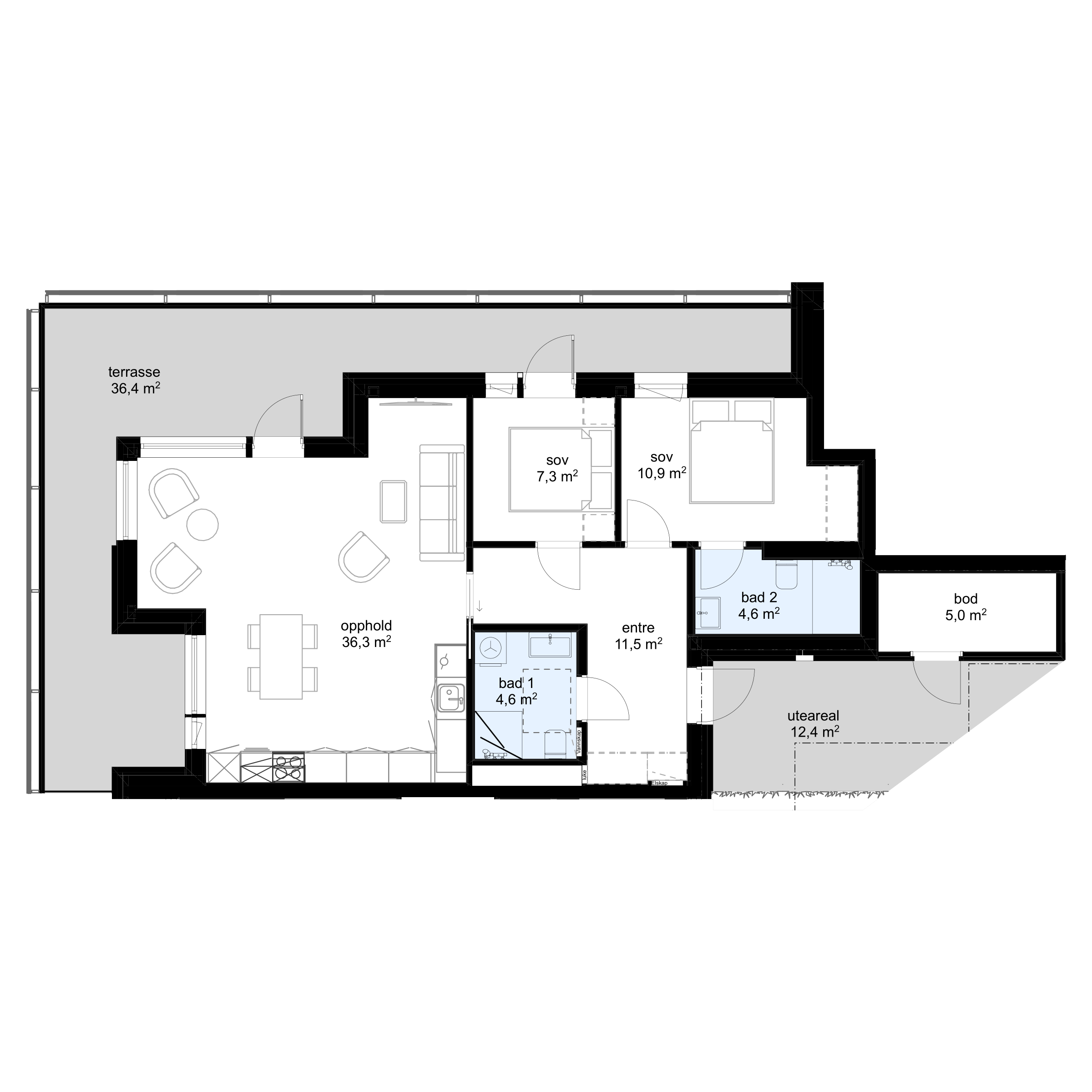 Plantegning G-H0305 - bilde 1 av 2