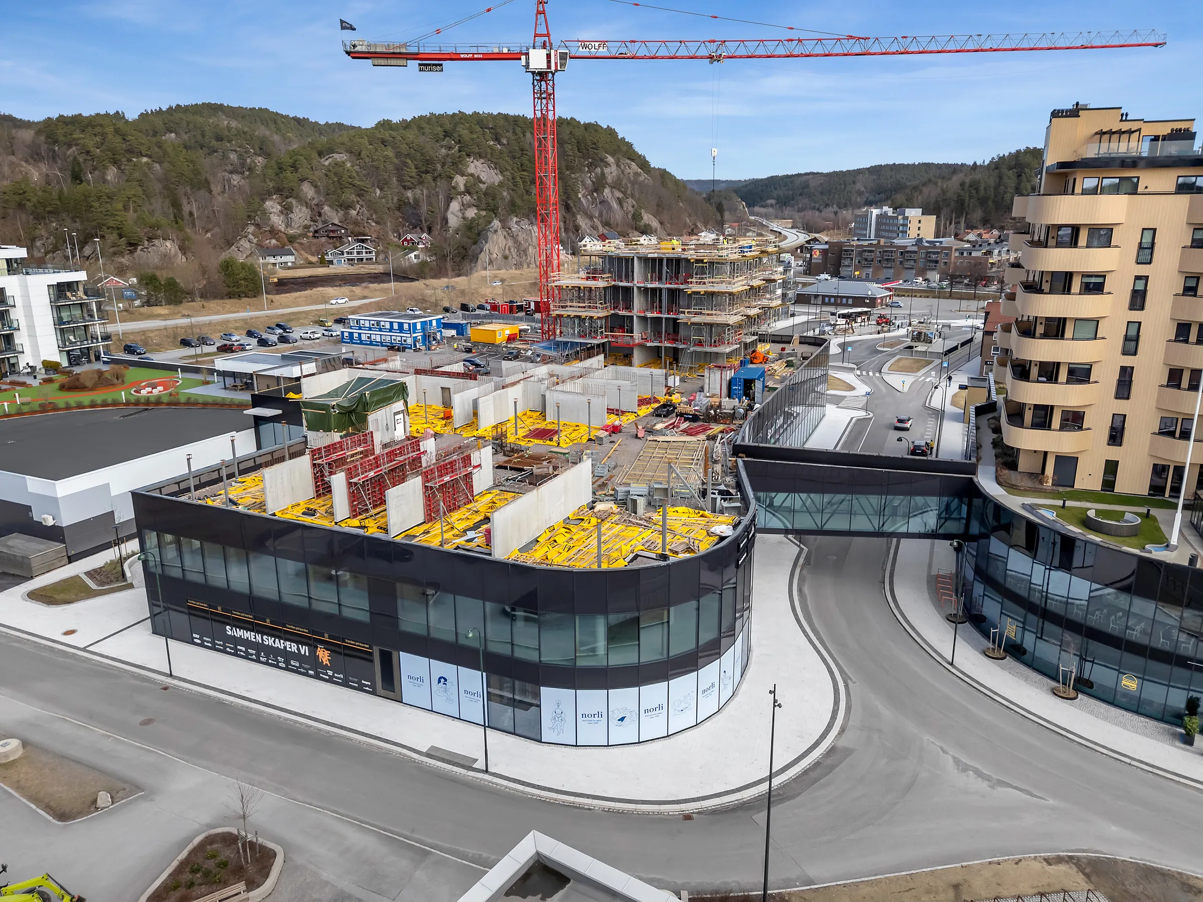 Boligetasjene tar form - tydelig fremdrift gjennom april (bilde 3)