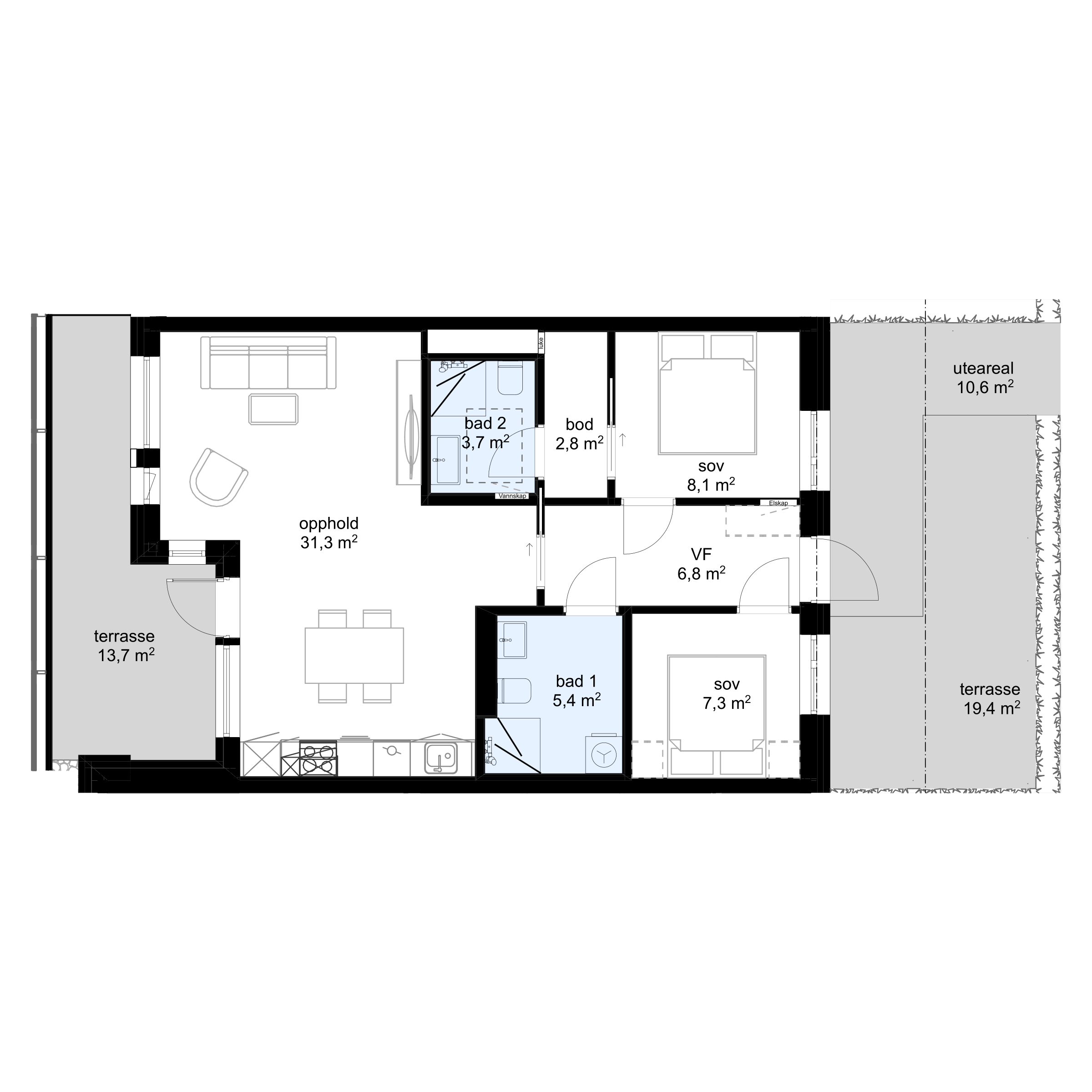 Plantegning G-H0302 - bilde 1 av 2