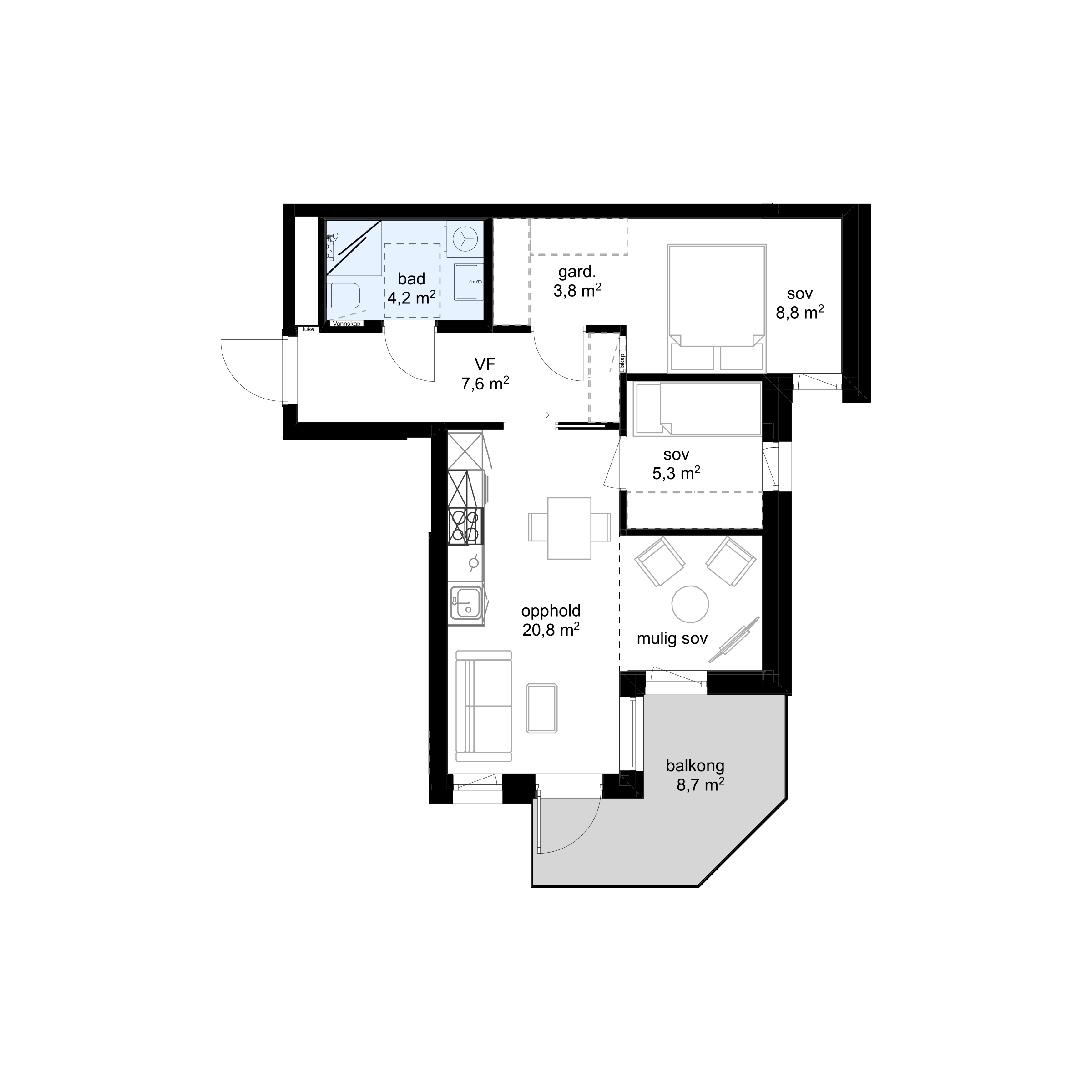 Plantegning F-H0601 - bilde 1 av 2