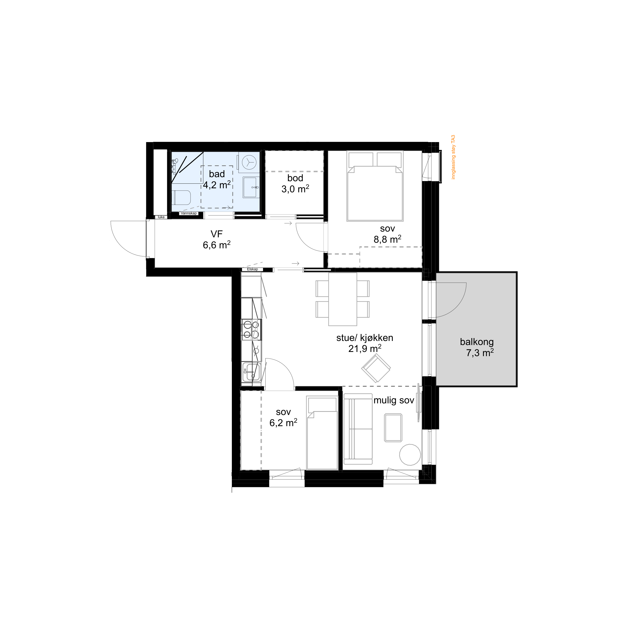Plantegning E-H0401 - bilde 1 av 2