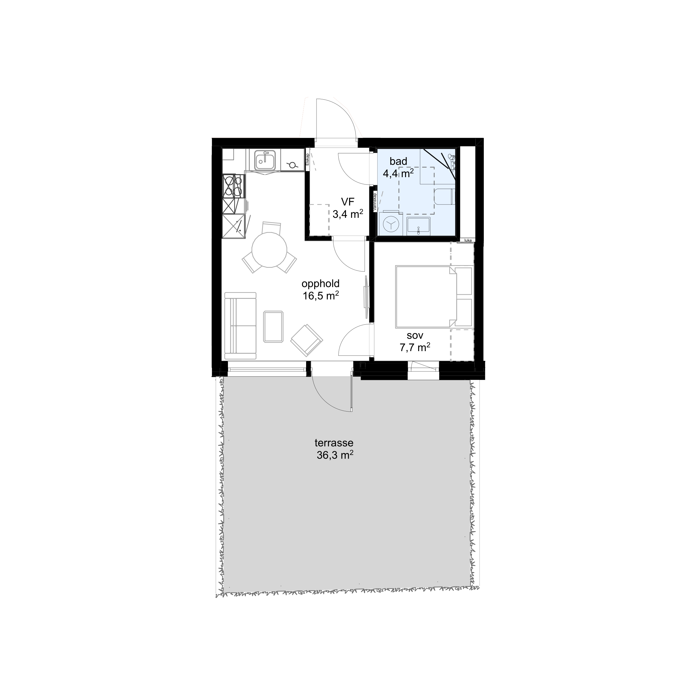 Plantegning F-H0302 - bilde 1 av 2