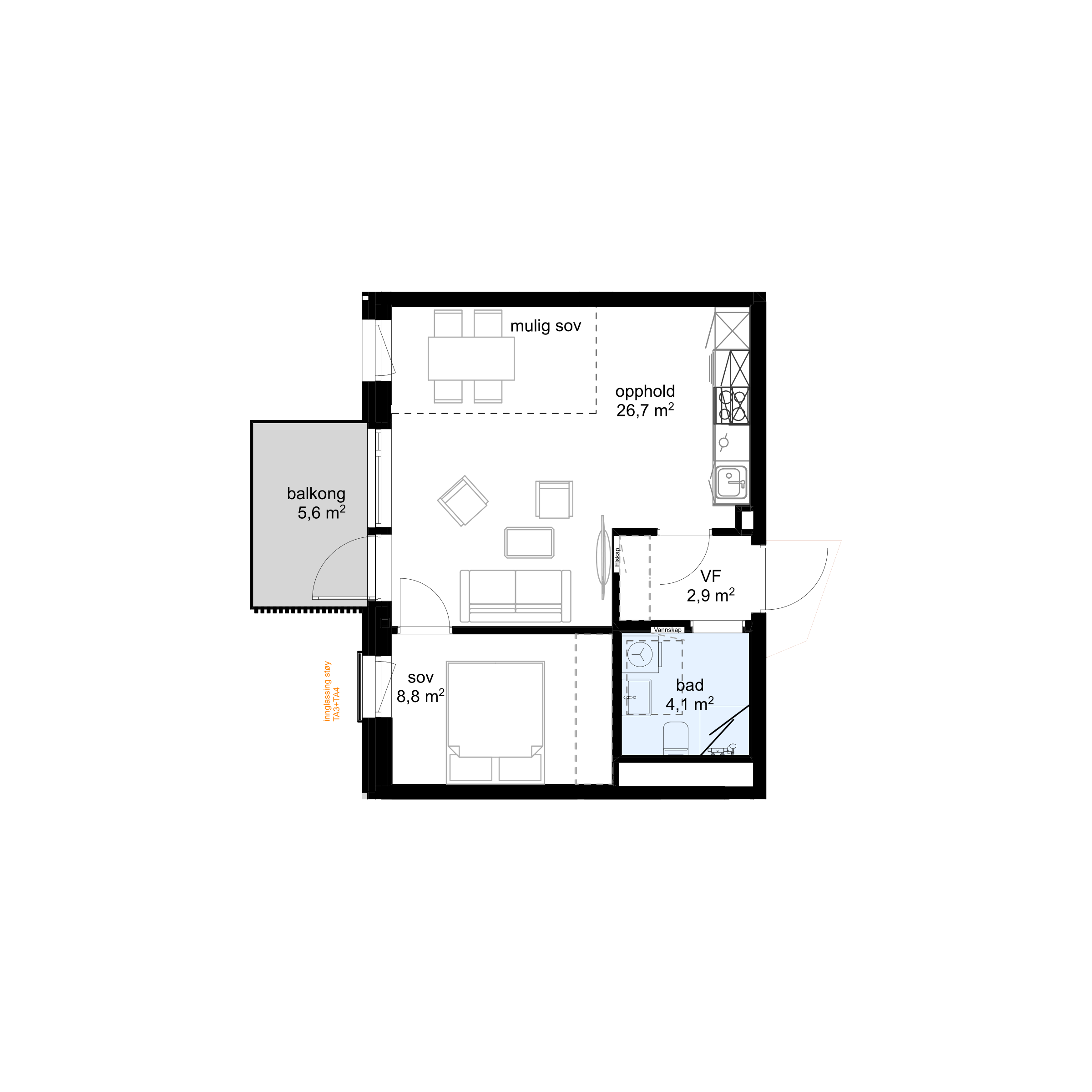 Plantegning F-H0306 - bilde 1 av 2