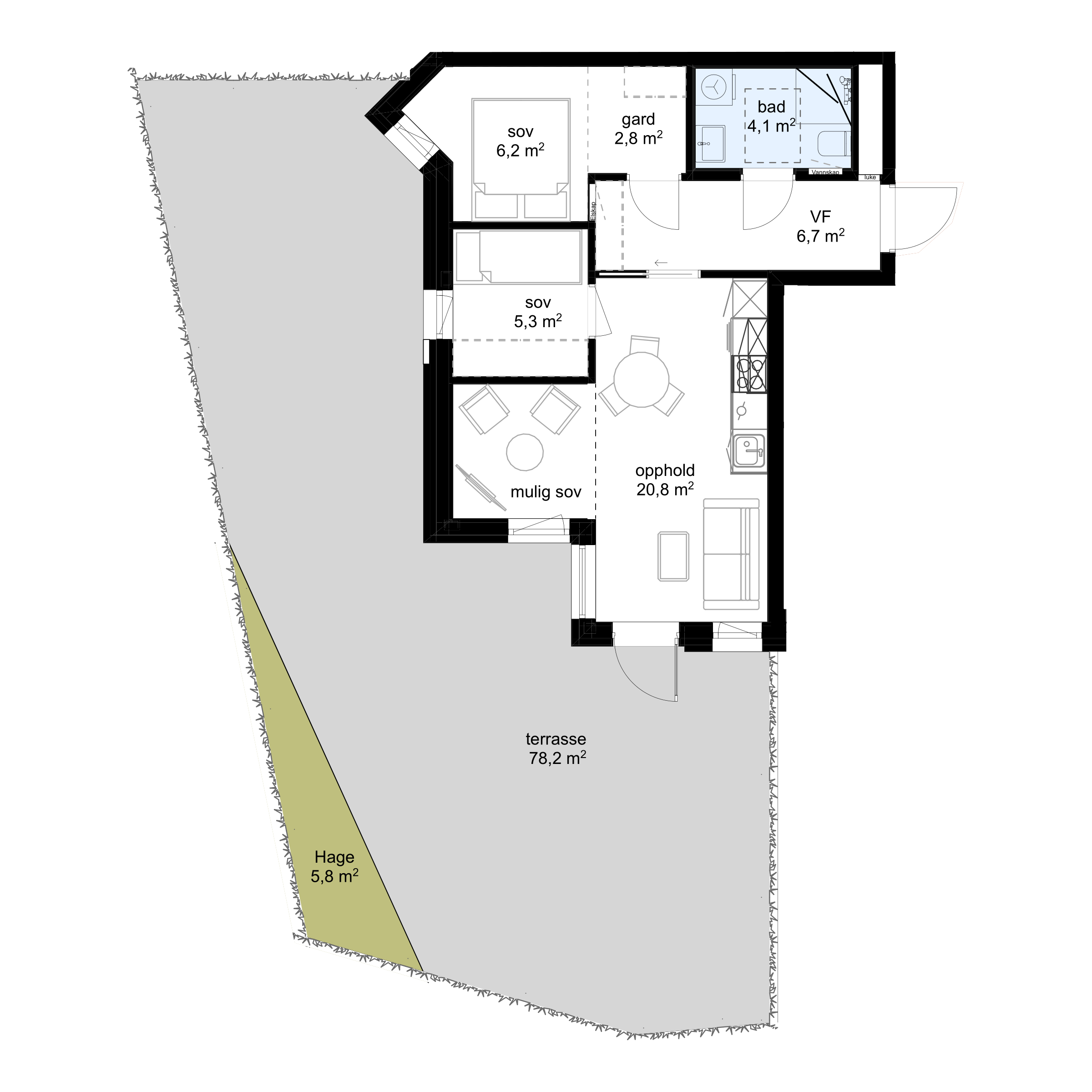 Plantegning F-H0304 - bilde 1 av 2