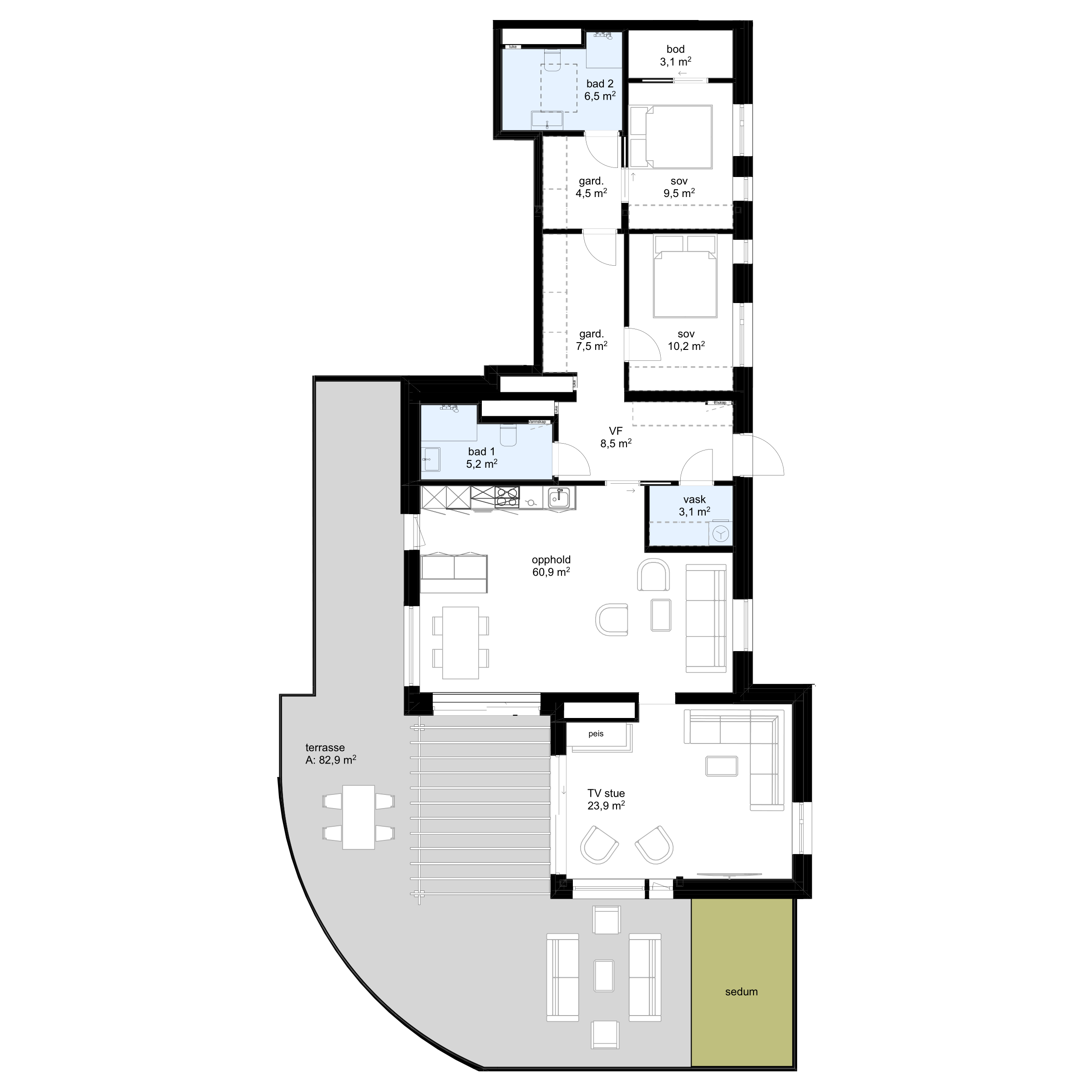 Plantegning G-H0701 - bilde 1 av 2